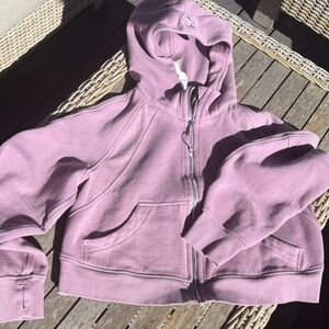 lululemon cropped scuba  Zip-Up hoodie , *rare* Dusky Lavender